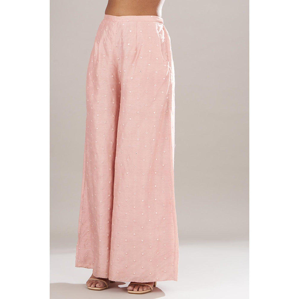 PS Pret by Payal Singhal Rose Pink Embroidered Kurta With Palazzo And Dupatta (Set of 3)