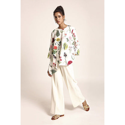 PS Pret by Payal Singhal Ivory Printed Art Crepe Tunic