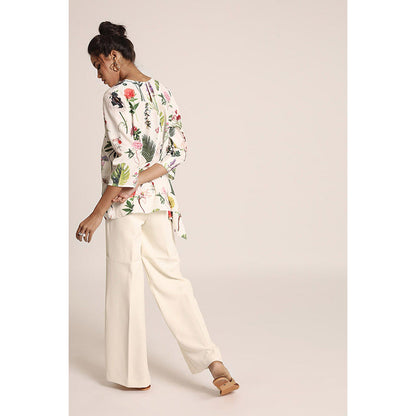 PS Pret by Payal Singhal Ivory Printed Art Crepe Tunic