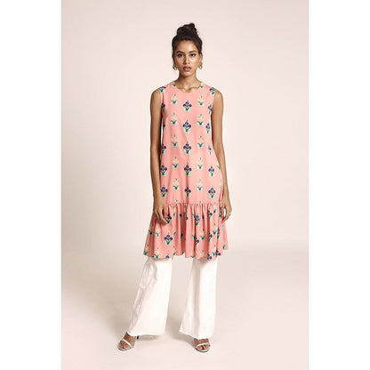 PS Pret by Payal Singhal Coral Panted Art Crepe Kurta