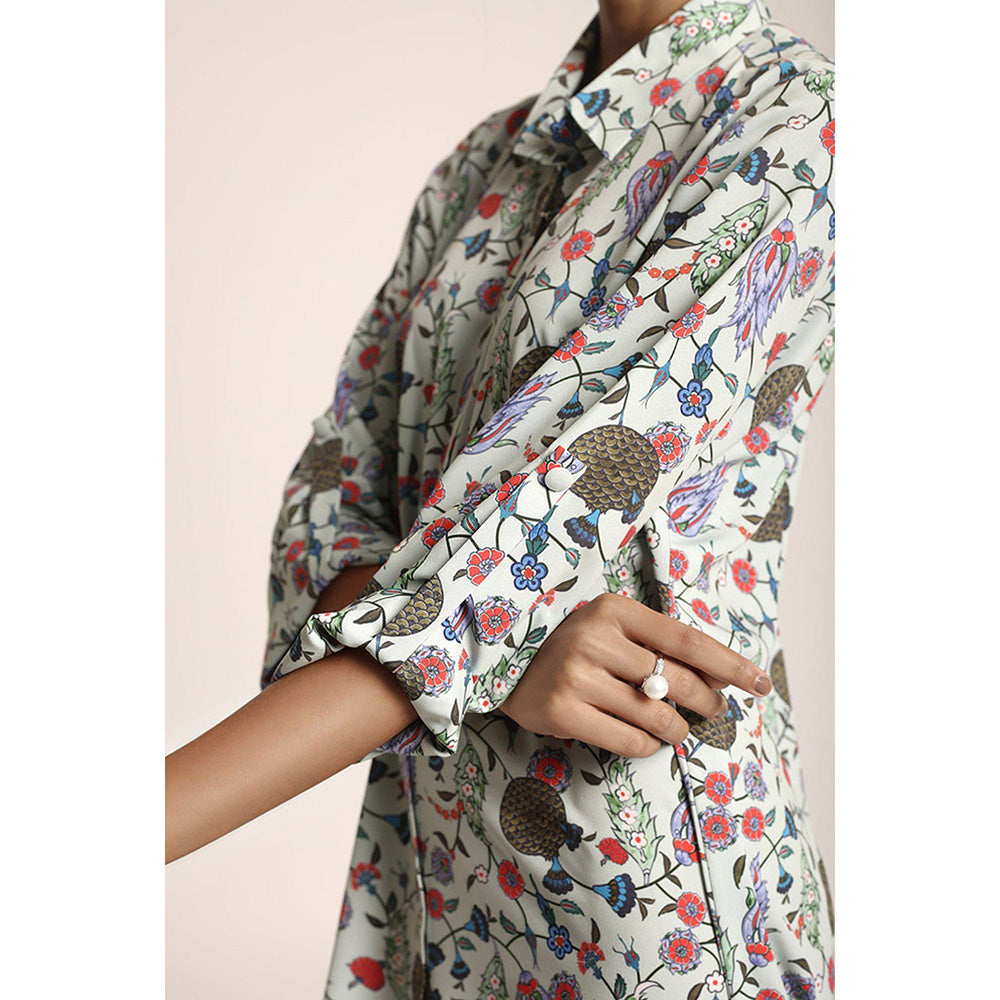 PS Pret by Payal Singhal White Printed Art Crepe Dress