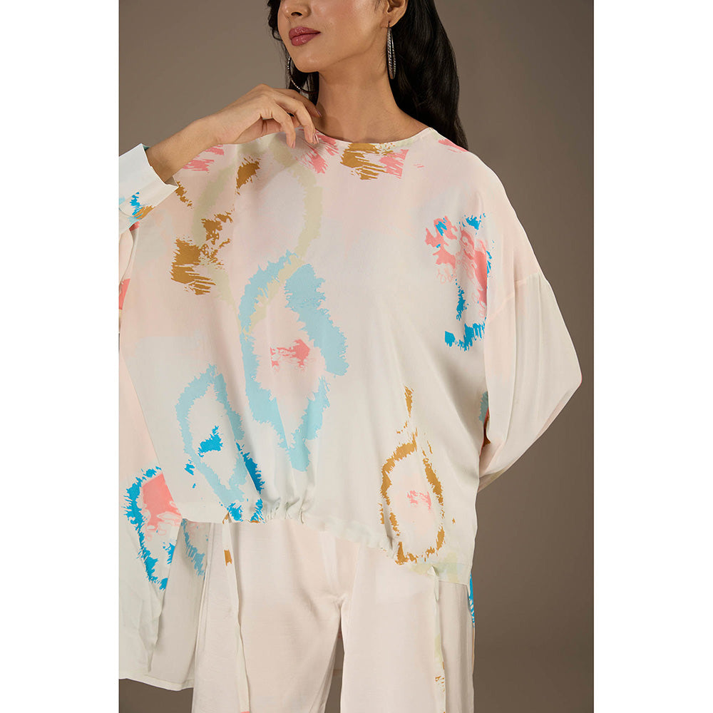 PS Pret by Payal Singhal White Printed Crepe Top