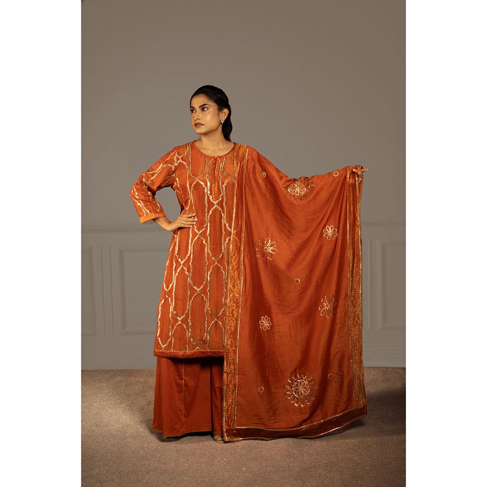 Punam Khetann Agni Kashta Kurta with Palazzo & Dupatta