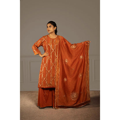 Punam Khetann Agni Kashta Kurta with Palazzo & Dupatta