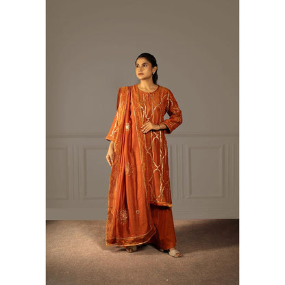 Punam Khetann Agni Kashta Kurta with Palazzo & Dupatta