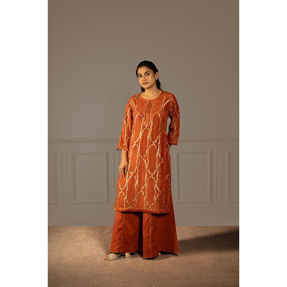 Punam Khetann Agni Kashta Kurta with Palazzo & Dupatta
