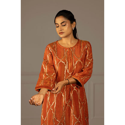 Punam Khetann Agni Kashta Kurta with Palazzo & Dupatta