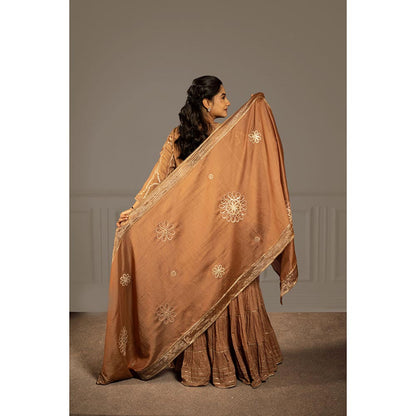 Punam Khetann Kanch Kala Kurti with Sharara & Dupatta