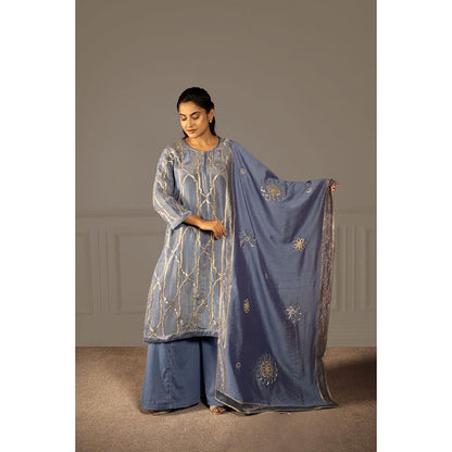 Punam Khetann Neel Nirantar Kurta with Palazzo & Dupatta