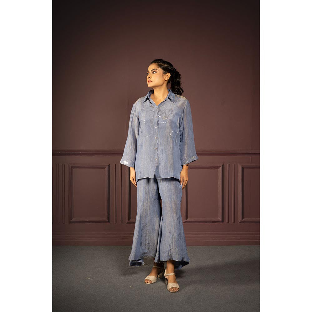 Punam Khetann Neel Pushpam Embroidered Co-Ord Set