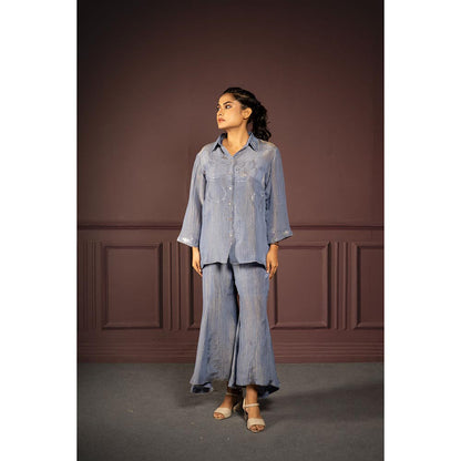 Punam Khetann Neel Pushpam Embroidered Co-Ord Set