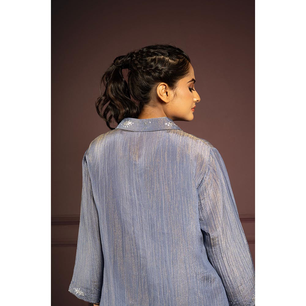 Punam Khetann Neel Pushpam Embroidered Co-Ord Set