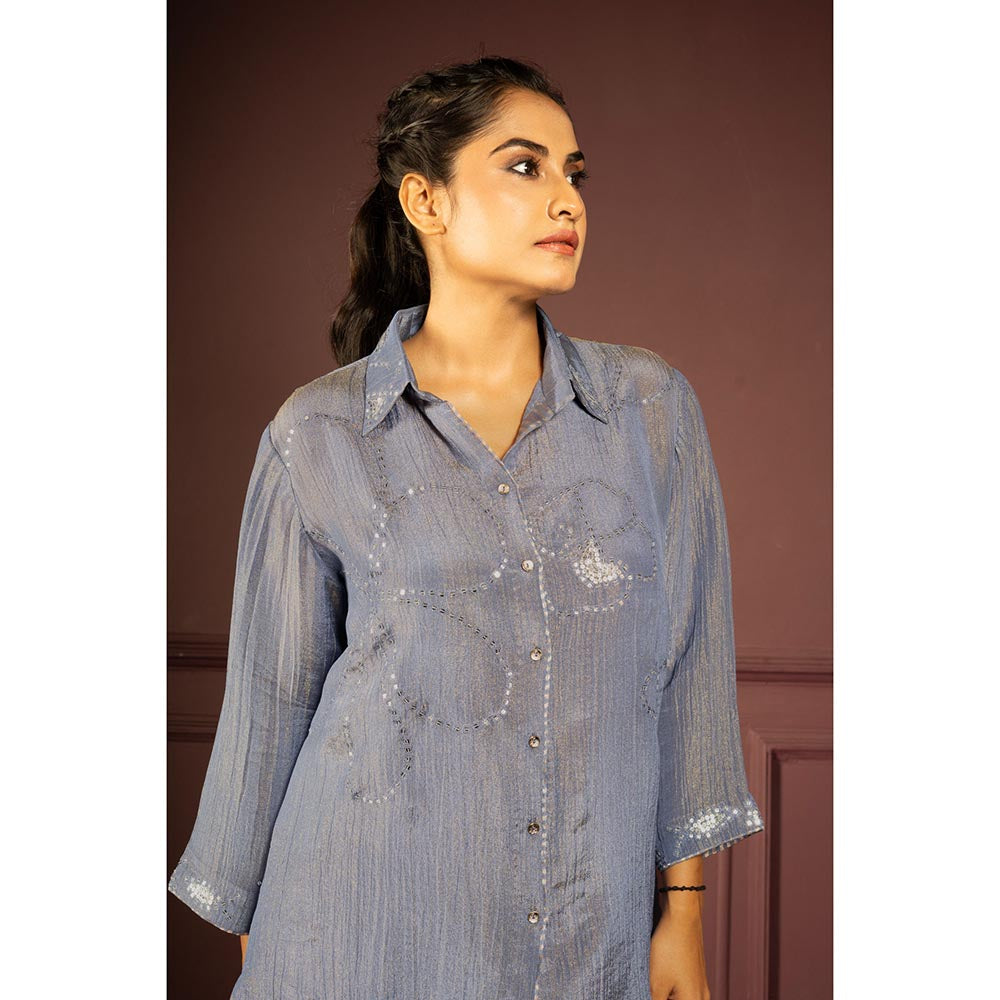 Punam Khetann Neel Pushpam Embroidered Co-Ord Set