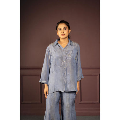 Punam Khetann Neel Pushpam Embroidered Co-Ord Set