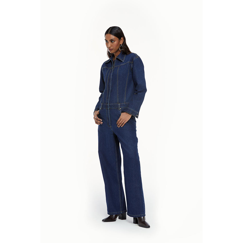 Qua Denim Boiler Jumpsuit