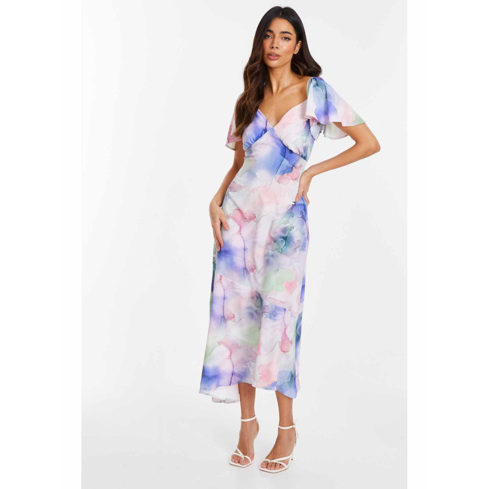Quiz Clothing Multi-Colour Print Midi Dress
