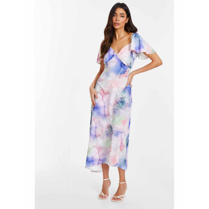 Quiz Clothing Multi-Colour Print Midi Dress