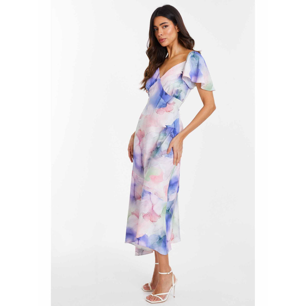Quiz Clothing Multi-Colour Print Midi Dress