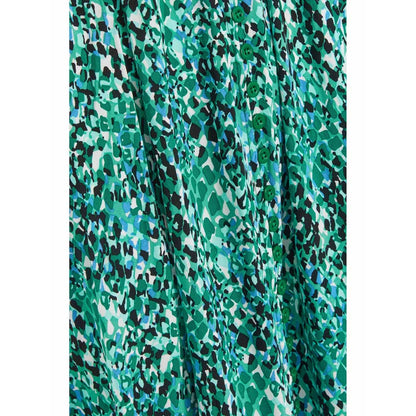 Quiz Clothing Green Printed Crochet Trim Maxi Dress