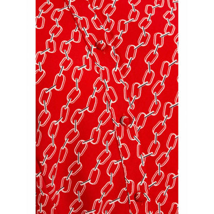 Quiz Clothing Red Chain Print Chiffon Midi Shirt Dress with Belt (Set of 2)