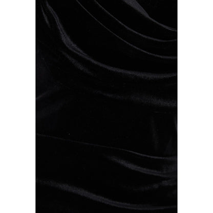 Quiz Clothing Black Velvet Solid Bardot Maxi Dress