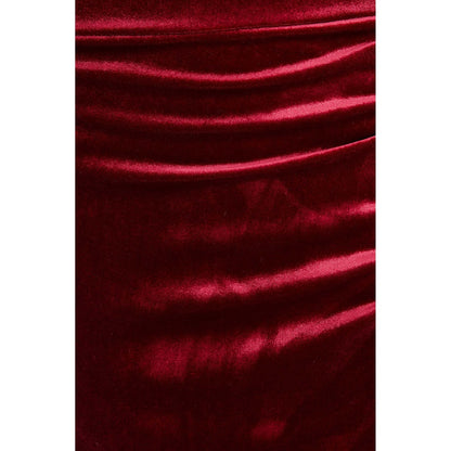 Quiz Clothing Berry Velvet Cowl Long Sleeve Maxi Dress