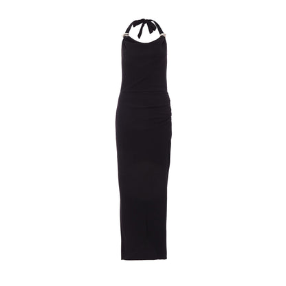 Quiz Clothing Black Sleeveless Halter Neck Bodycon Maxi Dress