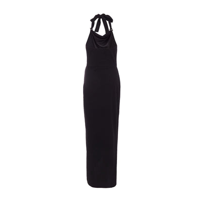 Quiz Clothing Black Sleeveless Halter Neck Bodycon Maxi Dress