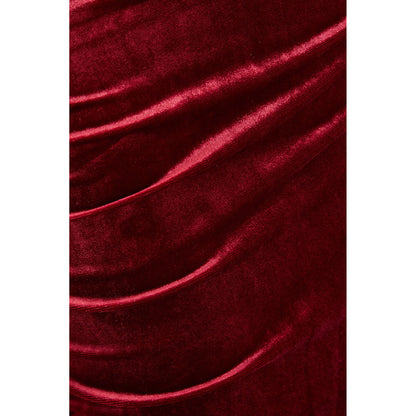 Quiz Clothing Burgundy Off- Shoulder Ruched Bodycon Midi Dress