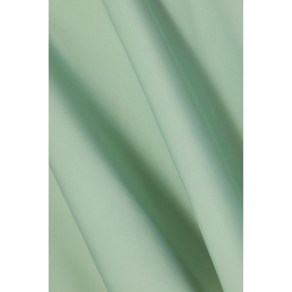 Quiz Clothing Green One-Shoulder Frill Detail Skater Midi Dress