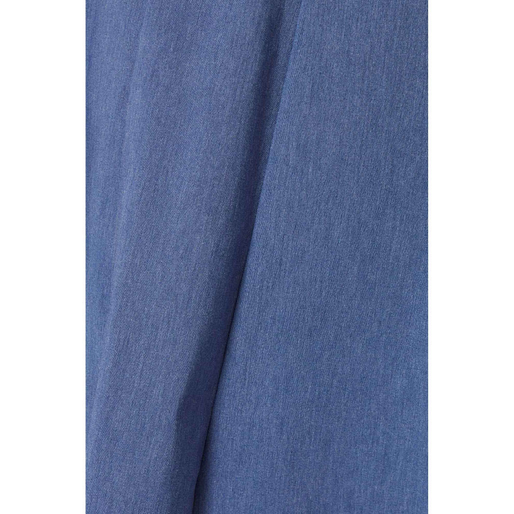 Quiz Clothing Blue Square Neck Sleeveless Fit And Flared Midi Dress