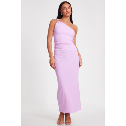 Quiz Clothing Lavender One-Shoulder Sleeveless Bodycon Maxi Dress