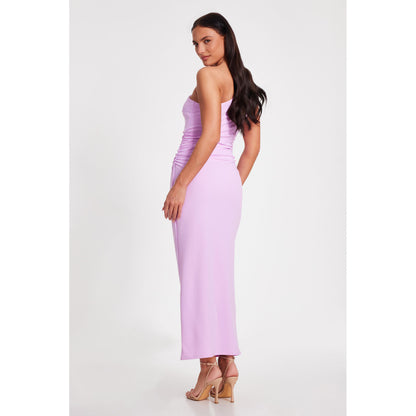 Quiz Clothing Lavender One-Shoulder Sleeveless Bodycon Maxi Dress