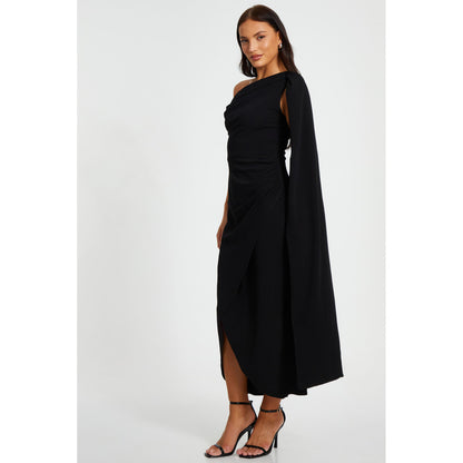 Quiz Clothing Black Off-Shoulder Tulip Hemline Bodycon Maxi Dress
