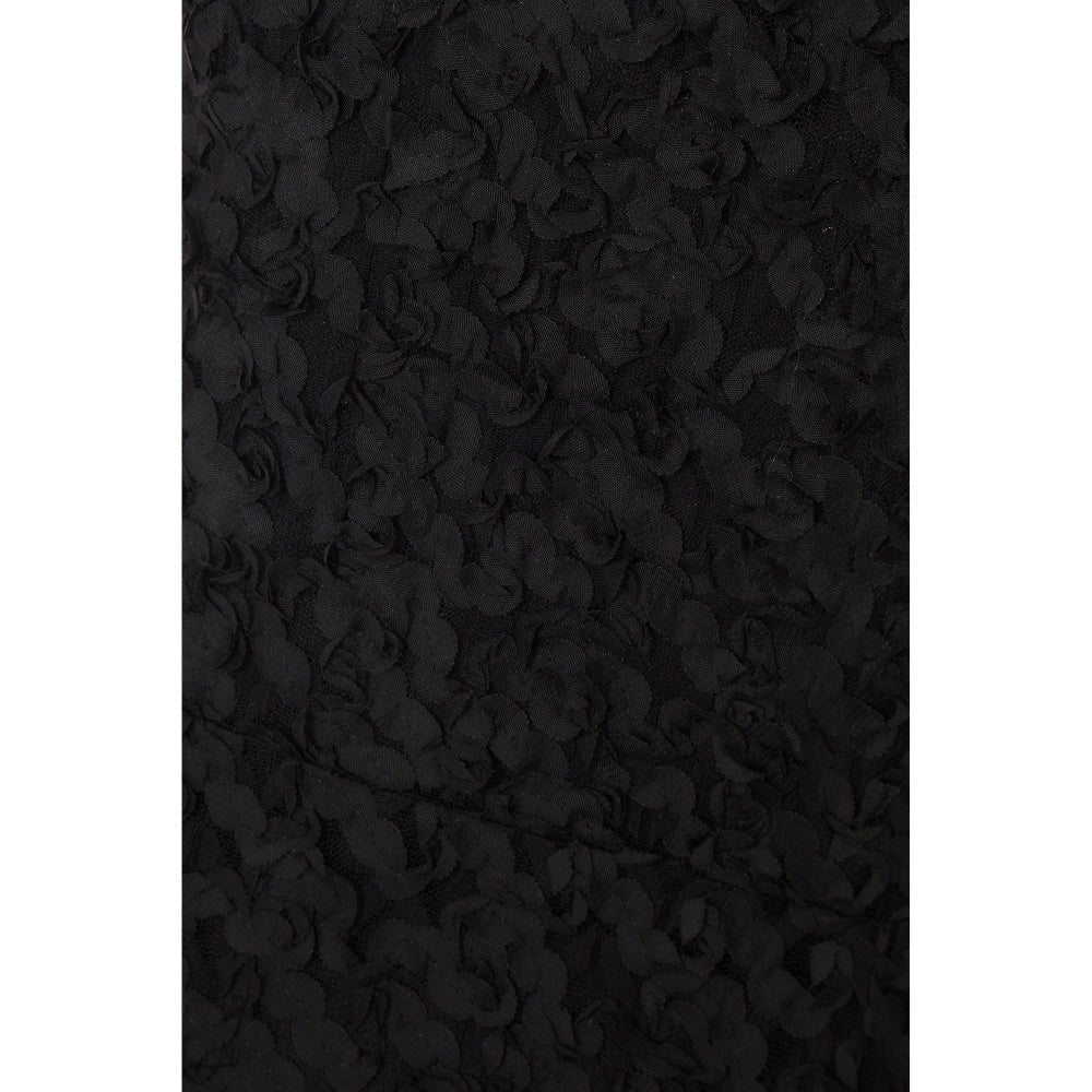 Quiz Clothing Black 3D Flower Design Square Neck Sleeveless Maxi Dress