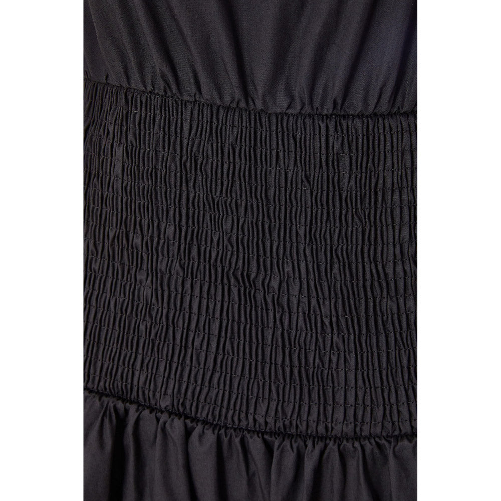 Quiz Clothing Black Round Neck Sleeveless Waisted Midi Dress