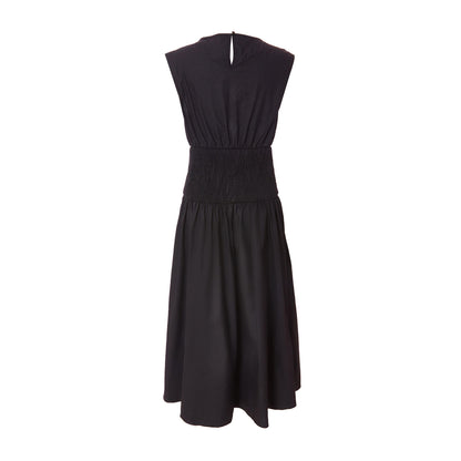 Quiz Clothing Black Round Neck Sleeveless Waisted Midi Dress