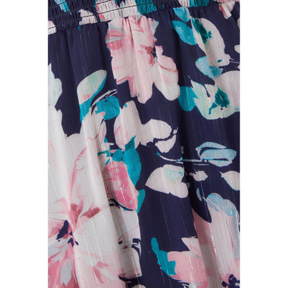 Quiz Clothing Multicolor Floral Chiffon V-Neck Long Sleeve Midi Dress