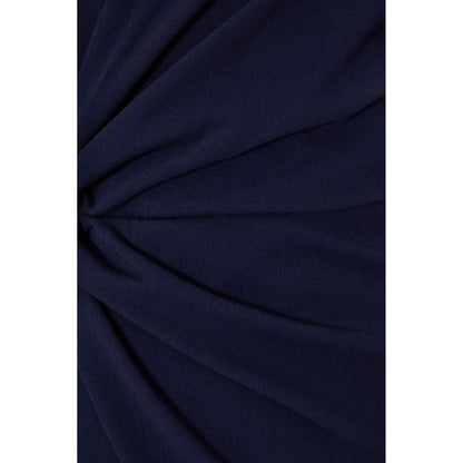 Quiz Clothing Navy Blue V-Neck Long Sleeve Wrap Midi Dress