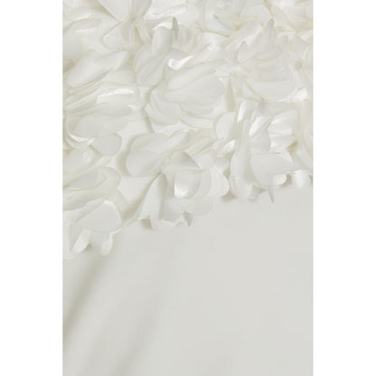 Quiz Clothing White Off-Shoulder with 3D Floral Detail Maxi Dress