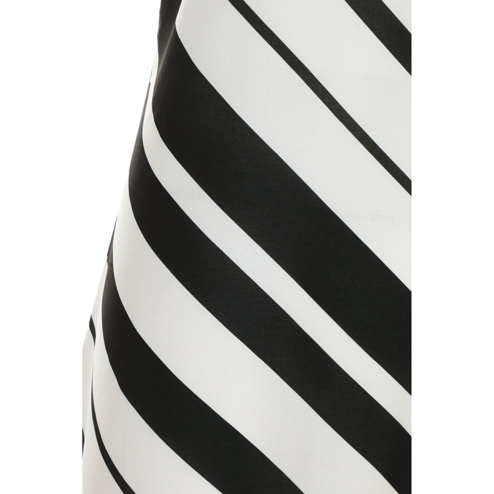 Quiz Clothing White And Black Striped Halter Neck A-Line Maxi Dress