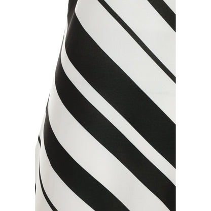 Quiz Clothing White And Black Striped Halter Neck A-Line Maxi Dress