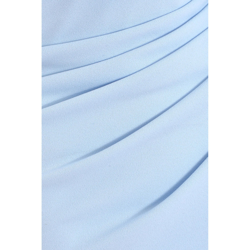 Quiz Clothing Light Blue Cowl Neck Sleeveless Fit And Flared Maxi Dress