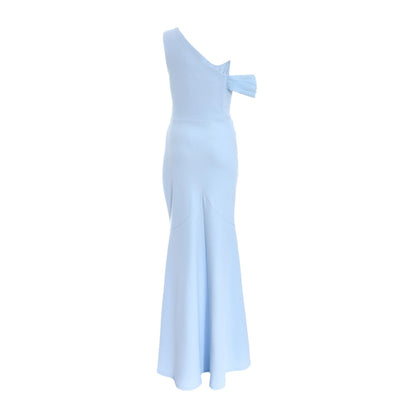 Quiz Clothing Light Blue Cowl Neck Sleeveless Fit And Flared Maxi Dress