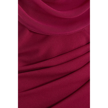 Quiz Clothing Burgundy Cowl Neck Sleeveless Fit And Flared Maxi Dress
