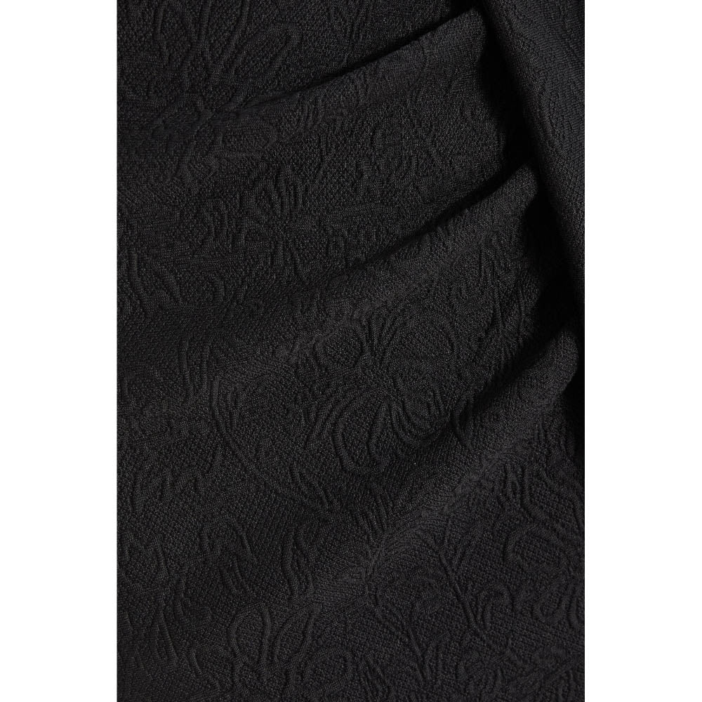 Quiz Clothing Black V-Neck Cap Sleeve Slit Midi Dress