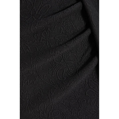 Quiz Clothing Black V-Neck Cap Sleeve Slit Midi Dress