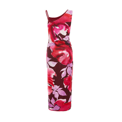 Quiz Clothing Multicolor Sleeveless Ruched Bodycon Midi Dress