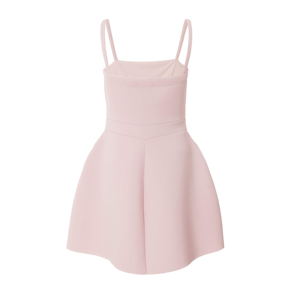 Quiz Clothing Pink Square Neck Sleeveless Waisted Mini Dress