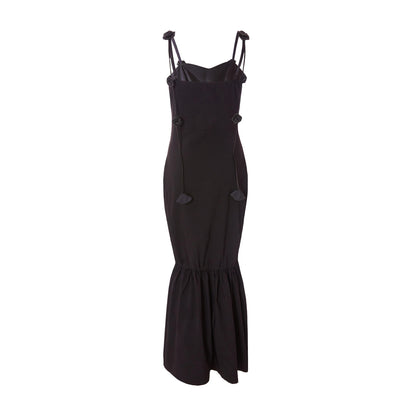 Quiz Clothing Black Sweetheart Neck Sleeveless Peplum Maxi Dress